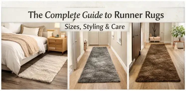 Runner rugs placed in bedroom, hallway, and living room for a premium decor look