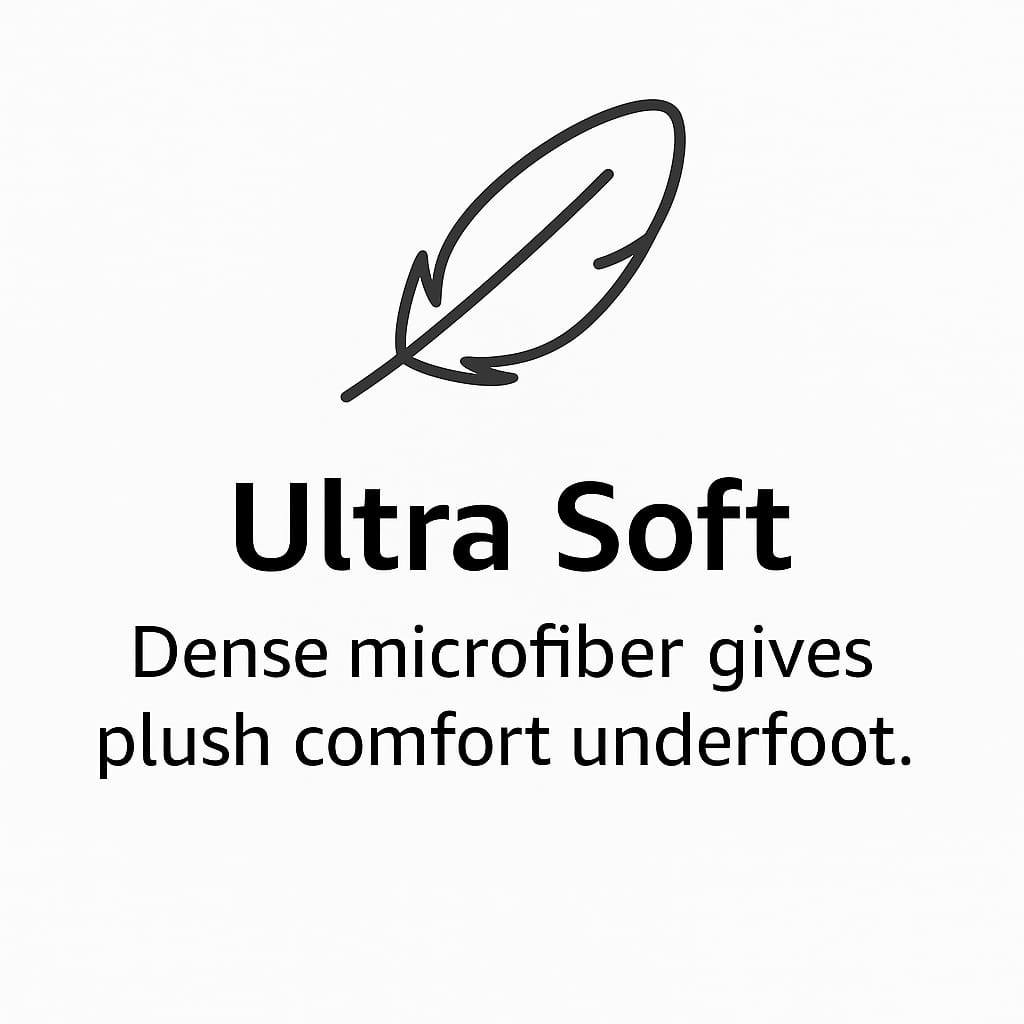 Faux Rabbit Fur Rug by Saffron Leo (55x140 cm) – Plush Bedside Runner Rug for Bedroom | Soft Floor Carpet — Ultra Plush