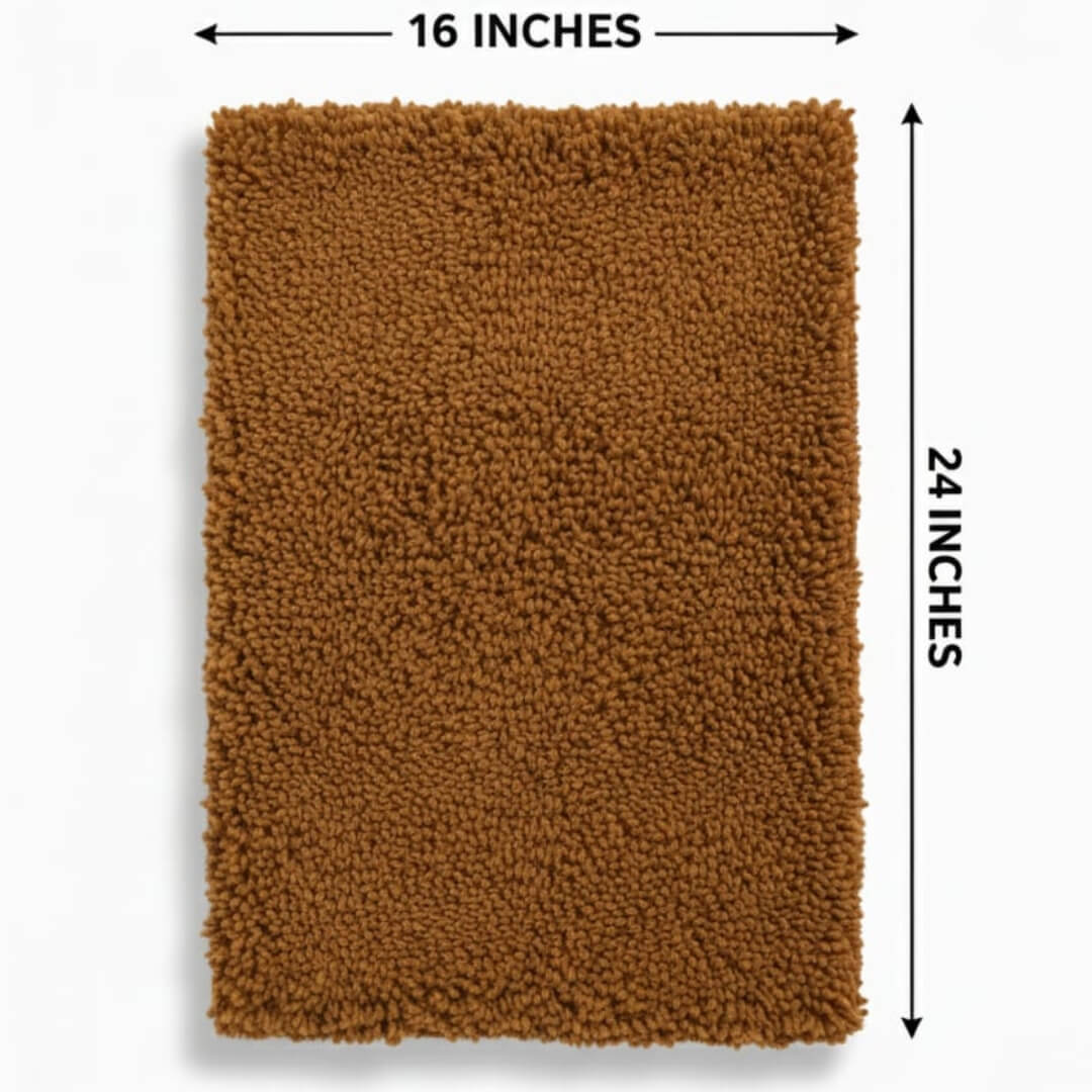 Microfiber Floor Mat (Set of 2) by Saffron Leo (16x24 in) – Quick Dry Anti‑Skid Door Mat | Bathroom Rug — Desert Sand — 16 × 24 in (40 × 60 cm) 2