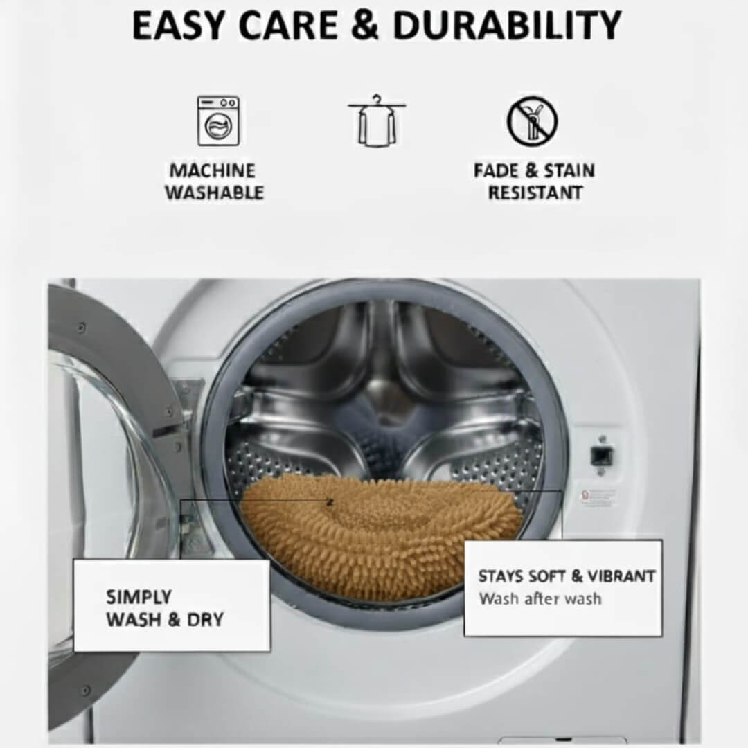 Microfiber Floor Mat (Set of 2) by Saffron Leo (16x24 in) – Quick Dry Anti‑Skid Door Mat | Bathroom Rug — Desert Sand — 16 × 24 in (40 × 60 cm) 6