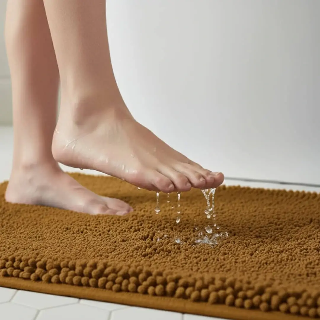 Microfiber Floor Mat (Set of 2) by Saffron Leo (16x24 in) – Quick Dry Anti‑Skid Door Mat | Bathroom Rug — Desert Sand — 16 × 24 in (40 × 60 cm) 7