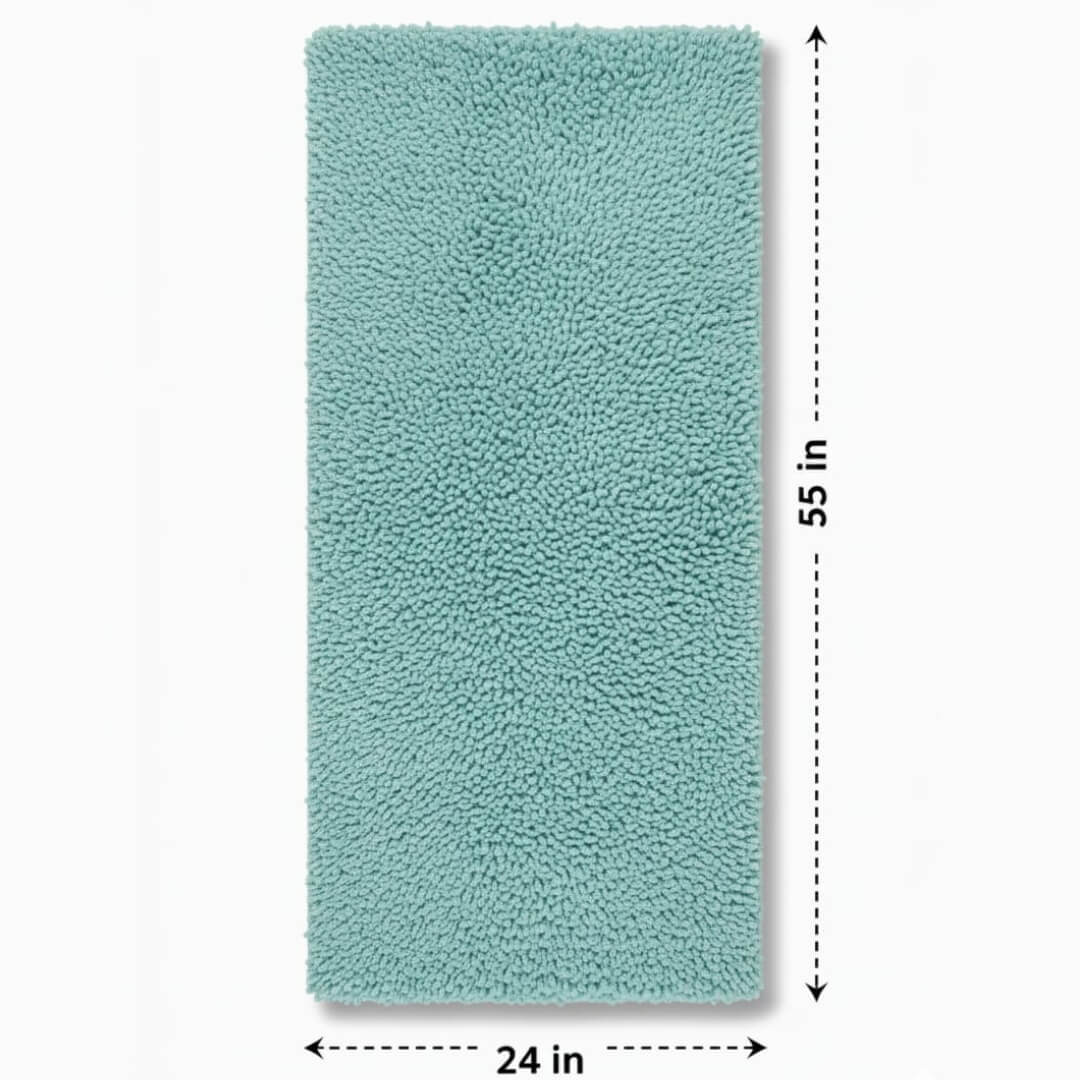 Runner Rug for Bedroom & Hallway by Saffron Leo (24x55 in) – Soft Anti‑Skid Bedside Rug | Floor Carpet — Sage Mist — 24 × 55 in (60 × 140 cm) 3