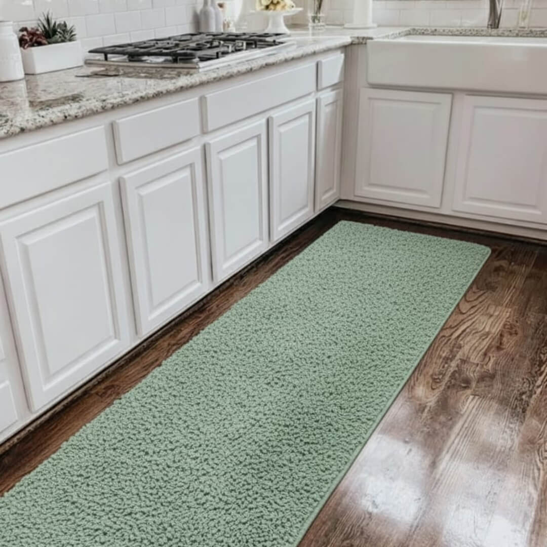 Runner Rug for Bedroom & Hallway by Saffron Leo (24x55 in) – Soft Anti‑Skid Bedside Rug | Floor Carpet — Sage Mist — 24 × 55 in (60 × 140 cm) 6