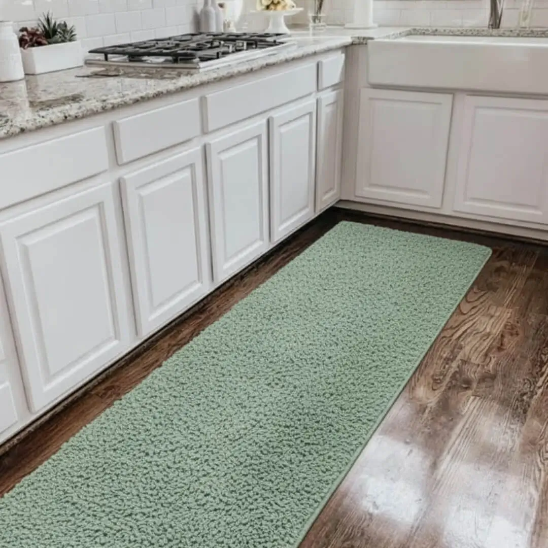 Runner Rug for Bedroom & Hallway by Saffron Leo (24x55 in) – Soft Anti‑Skid Bedside Rug | Floor Carpet — Sage Mist — 24 × 55 in (60 × 140 cm) 6