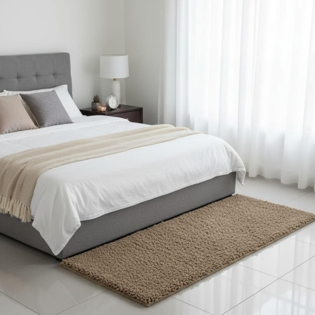 Runner Rug & Floor Mat Combo by Saffron Leo (24x55 + 16x24 in) – Soft Anti‑Skid Bedroom & Bathroom Rugs — Olive Grove — 24 × 55 in 2