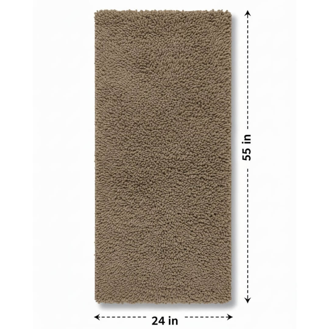 Runner Rug & Floor Mat Combo by Saffron Leo (24x55 + 16x24 in) – Soft Anti‑Skid Bedroom & Bathroom Rugs — Olive Grove — 24 × 55 in 4