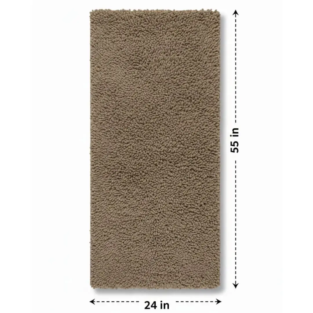 Runner Rug & Floor Mat Combo by Saffron Leo (24x55 + 16x24 in) – Soft Anti‑Skid Bedroom & Bathroom Rugs — Olive Grove — 24 × 55 in 4