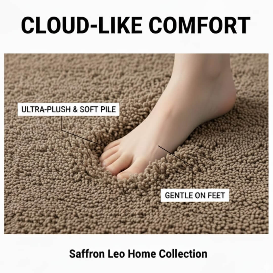 Runner Rug & Floor Mat Combo by Saffron Leo (24x55 + 16x24 in) – Soft Anti‑Skid Bedroom & Bathroom Rugs — Olive Grove — 24 × 55 in 7