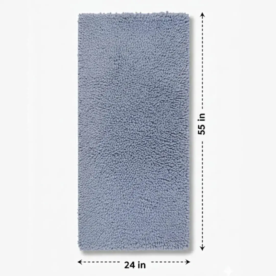 Runner Rug & Floor Mat Combo by Saffron Leo (24x55 + 16x24 in) – Soft Anti‑Skid Bedroom & Bathroom Rugs — Your spa, your way